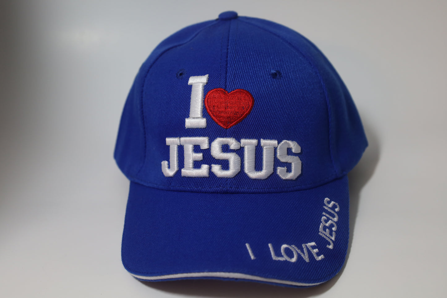 I love Jesus adjustable Hat (BLUE)