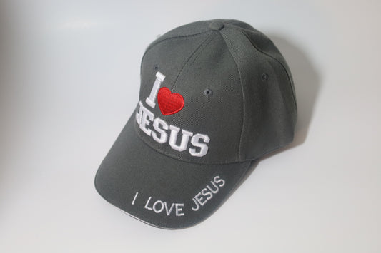I love Jesus adjustable Hat (Dark Gray)