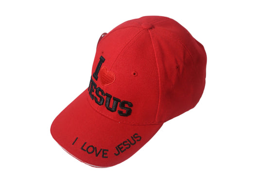 I love Jesus adjustable Hat (RED)